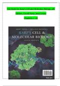 TEST BANK For Karp’s Cell and Molecular Biology, 9th Edition by Gerald Karp, Janet Iwasa, Verified Chapters 1 - 18, Complete Newest Version