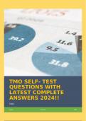 TMO SELF- TEST QUESTIONS WITH LATEST COMPLETE ANSWERS 2024!!