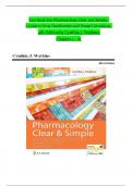 TEST BANK For Pharmacology Clear and Simple: A Guide to Drug Classifications and Dosage Calculations, 4th Edition by Cynthia J. Watkins, Verified Chapters 1 - 21, Complete Newest Version