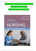 TEST BANK For Craven & Hirnle's Fundamentals of Nursing: Concepts and Competencies for Practice, 10th Edition by Christine Henshaw, Renee Rassilyer, Verified Chapters 1 - 43, Complete Newest Version