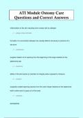 ATI Module Ostomy Care Questions and Correct Answers