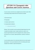 ATI SM 3.0: Nasogastric tube Questions and Correct Answers