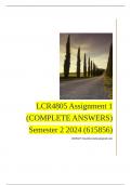 LCR4805 Assignment 1 (COMPLETE ANSWERS) Semester 2 2024 (615856)