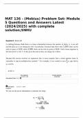  MAT 136 - (Mobius) Problem Set: Module 5 Questions and Answers Latest (2024/2025) with complete solution;SNHU