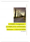 LCR4805 Assignment 1 (COMPLETE ANSWERS) Semester 2 2024 (615856)