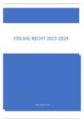 Samenvatting Fiscaal recht (2023-2024) (Prof. Michel Maus)