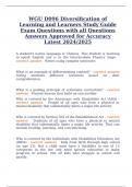 WGU D096 Diversification of Learning and Learners Study Guide Exam Questions with all Questions Answers Approved for Accuracy Latest 2024/2025