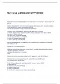 NUR 313 Cardiac Dysrhythmias Questions with correct Answers