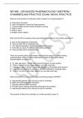 NR 565 - ADVANCED PHARMACOLOGY MIDTERM - CHAMBERLAIN PRACTICE EXAM; MOCK PRACTICE