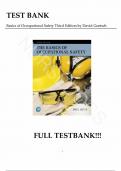 Test Bank - for Basics of Occupational Safety, 3rd Edition by David Goetsch || All Chapters  || Complete Guide A+