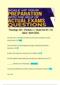 Theology 104 - Module 2 | Study Set #1 / 62 Q&A/ 2024-2025.  