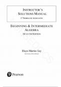 Solution Manual for Beginning  & Intermediate  Algebra 7th Edition by Elayn Martin-Gay, All Chapters 1-14 | Complete Guide A+