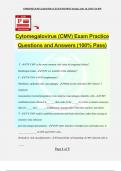 Cytomegalovirus (CMV) Exam Practice Questions and Answers (100% Pass)