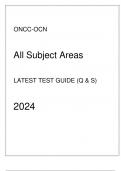 ONCC-OCN Latest Test Guide (Q & S) - All Subject Areas - 2024.