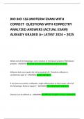 RIO BIO 156 MIDTERM EXAM WITH CORRECT  QUESTIONS WITH CORRECTRY ANALYZED ANSWERS (ACTUAL EXAM) ALREADY GRADED A+ LATEST 2024 – 2025  