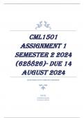 CML1501 Assignment 1 Semester 2 2024 (628826)- DUE 14 August 2024