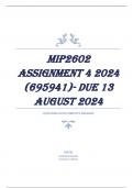 MIP2602 Assignment 4 2024 (695941)- DUE 13 August 2024