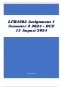 LCR4802 Assignment 1 Semester 2 2024 - DUE 15 August 2024