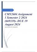 CMY2604 Assignment 1 Semester 2 2024 (669339)- DUE 19 August 2024