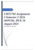 CMY3704 Assignment 1 Semester 2 2024 (669526)- DUE 16 August 2024