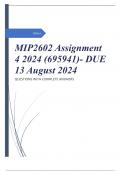 MIP2602 Assignment 4 2024 (695941)- DUE 13 August 2024