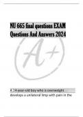 NU 665 final questions EXAM  Questions And Answers 2024