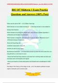 BIO 107 Midterm 1 Exam Practice Questions and Answers (100% Pass)