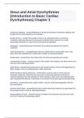 Sinus and Atrial Dysrhythmias (Introduction to Basic Cardiac Dysrhythmias) Chapter 3 Questions and Answers 2024