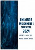 LML4805 Assignment 1 Semester 2 2024 | Due 16 August 2024