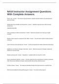  NAUI Instructor Assignment Questions With Complete Answers.