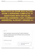 WGU C810 OA EXAM 2024 ACTUAL EXAM 2 VERSIONS COMPLETE 75 QUESTIONS WITH DETAILED VERIFIED ANSWERS (100% CORRECT ANSWERS)/ ALREADY GRADED A+