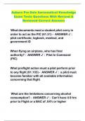 Auburn Pre-Solo Aeronautical Knowledge Exam Tests Questions With Revised & Reviewed Correct Answers