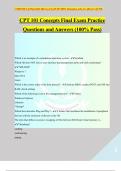 CPT 101 Concepts Final Exam Practice Questions and Answers (100% Pass)