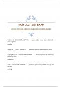 NCO DLC TEST EXAM |VERIFIED |GUARANTEED ACCURATE ANSWERS