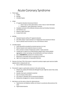 Acute Coronary Syndrome 