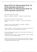 Regis NU641 Adv Pharmacology Week 7 & Week 8 questions with answers