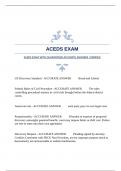 ACEDS EXAM WITH GUARANTEED ACCURATE ANSWERS |VERIFIED