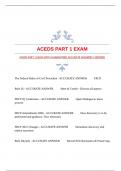 ACEDS PART 1 EXAM WITH GUARANTEED ACCURATE ANSWERS |VERIFIED