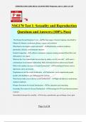 NSG170 Test 1: Sexuality and Reproduction Questions and Answers (100% Pass)