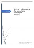 Portfolio Klinisch Redeneren Praktijkleren 2 (GVE-2.PA2-16), cijfer 8,7!!