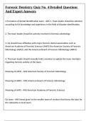 Forensic Dentistry Quiz No. 4 Detailed Questions And Expert Answers