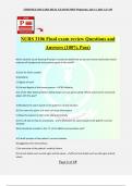 NURS 3106 Final exam review Questions and Answers (100% Pass)