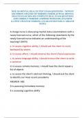 NUR 326 MENTAL HEALTH TEST EXAM QUESTIONS / NEWEST ASU EDSON COLLEGE OF NURSING NUR326 ACTUAL MENTAL HEALTH EXAM 2024-2025 COMPLETE REAL EXAM QUESTIONS AND CORRECT VERIFIED ANSWERS WITH EXPLANATIONS (LATEST UPDATED VERSION) |GUARANTEED PASS A+ (BRAND NEW!