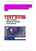 Complete A+TEST BANK The Human Body in Health and Illness 7th Edition by Barbara Herlihy/ ISBN