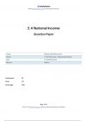 2.4- National Income- A level Economics Edexcel Exam Questions