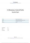 3.3- Revenues, Costs & Profits- A level Economics Edexcel Exam Questions