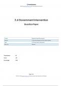 3.6- Government Intervention- A level Economics Edexcel Exam Questions