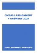 CIC2601 ASSIGNMENT 4 ANSWERS 2024