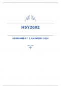 HSY2602 ASSIGNMENT  2 ANSWERS 2024