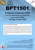 BPT1501 Assignment 2 (COMPLETE ANSWERS) Semester 2 2024 (681845)- DUE 16 August 2024